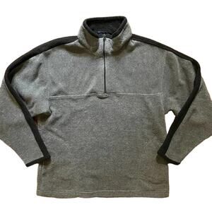 VTG SIERRA PACIFIC Quarter Zip Lightweight Pullover Fleece in Gray MEN'S XL